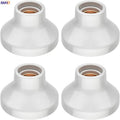 Axyaa Ceramic E27 Lamp Holder Base 110-220V White Black Table Ceiling Fitting