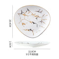 Axyaa Nordic Golden Marbling Ceramic Tableware Set for Dining