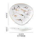 Axyaa Nordic Golden Marbling Ceramic Tableware Set for Dining