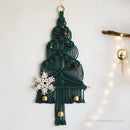 Axyaa Macrame Christmas Tree Boho Wall Hanging Tapestry - Handwoven Bohemian Decor