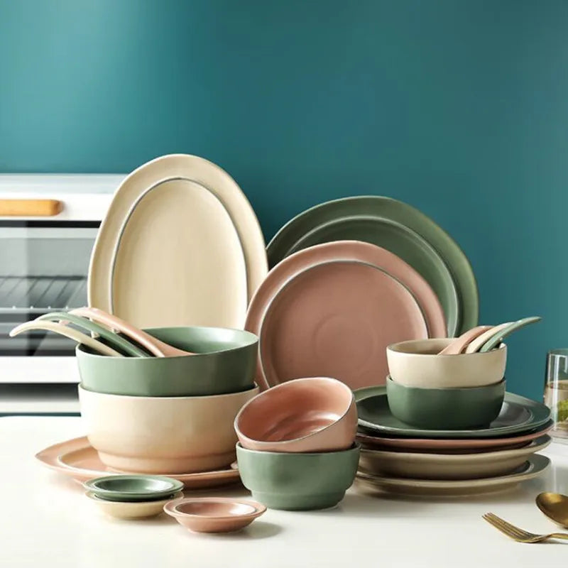 Axya Nordic Ceramic Dinnerware Set for Stylish Home Dining