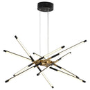 Axyaa Postmodern LED Chandelier Golden Office Study Cafe Decorative Chandelier