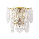 Axyaa French Glass Flower Chandelier: Modern Luxury Vintage LED Lighting for Living Room or Bedroom