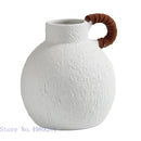 Axyaa Retro Continental Ceramic Flower Vase Rough Surface Floral Ornament