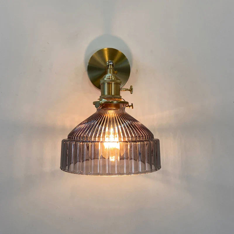 Modern Glass Wall Sconce with Switch by Axyaa