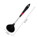 Axyaa Silicone Soup Spoon Colander Rice Scoop Stainless Steel Handle Cooking Utensil