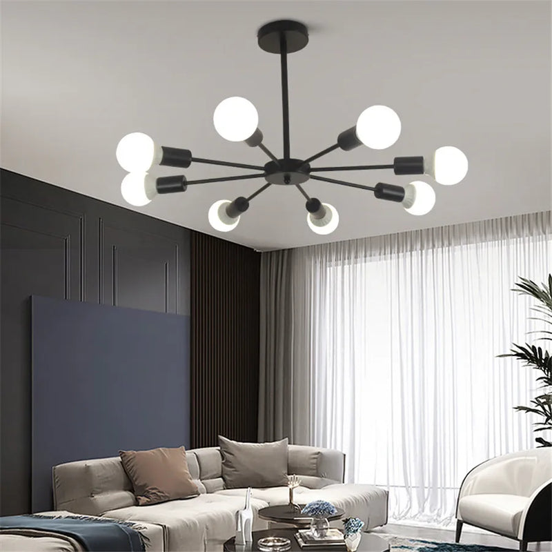Axyaa Metal Art Industrial Living Room Ceiling Chandelier