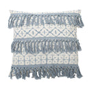 Axyaa Blue Tassel Cushion Cover - Boho Retro Style Home Decor