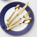 Axyaa Retro Wheat Ears Cutlery Set - Stainless Steel Steak Knife Fork Spoon Teaspoon
