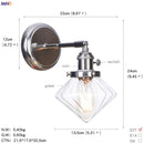 Axyaa Amber Glass Ball Wall Lights Modern LED Wall Lamp