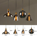 Axyaa Smoky Glass Pendant Lights for Loft Restaurant Vintage Dining Lighting