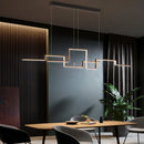 Axyaa Nordic Geometry Black LED Chandelier for Living & Dining Room - Bar Drop Light Fixtures