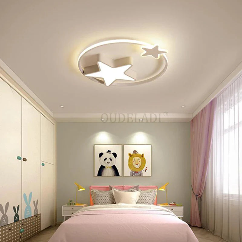 Axya Kids Star Ceiling Lamp LED Bedroom Cartoon Light Boys Girls Room Fixture