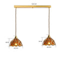 Axyaa Japanese Style Vintage Glass Copper Pendant Lights