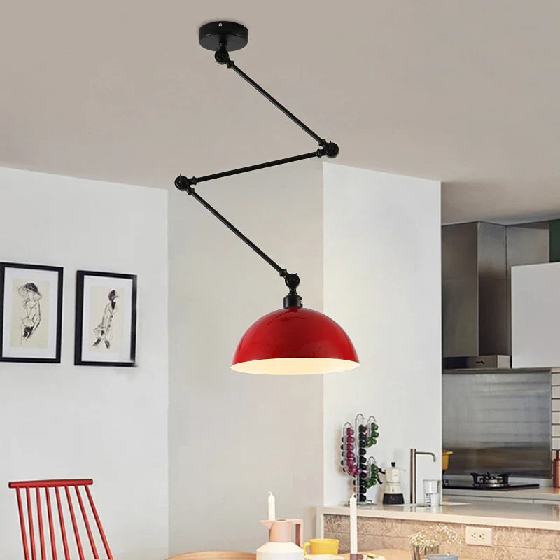 Axyaa Adjustable Long Arm Pendant Light - Nordic Design Aluminium Sconces LED Hanging Lamp