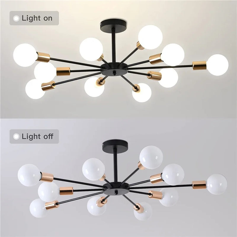 Axyaa Metal Art Industrial Living Room Ceiling Chandelier