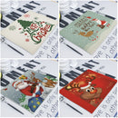 Axyaa Christmas Retro Fabric Napkins Set - Festive Table Decor for Home & Restaurant