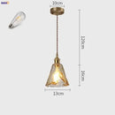 Axyaa Nordic Glass Copper Pendant Lights - Retro Vintage Style for Dinning Living Room