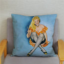 Axyaa European Sexy Women Polyester Cushion Cover 45x45cm - Chic Home Decor