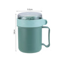 Axyaa Stainless Steel Thermal Coffee Milk Cup with Handle & Spoon