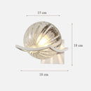 Axyaa Moon Glass Wall Lamp: Modern Bedroom LED Sconce, White/Black/Gold Interior Decoration