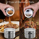 Axya Stainless Steel Spice Jars Set with Stickers
