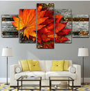 Maple Leaf Landscape Canvas Wall Art by Axyaa - Modern Home Decor