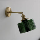 Axyaa Green Glass Nordic Wall Sconce Copper Lighting LED Luminaria