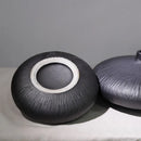 Modern Black Strips Ceramic Vase by Axyaa - Handmade Home Decor & Artistic Flower Arrangement