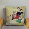 Axyaa European Sexy Women Polyester Cushion Cover 45x45cm - Chic Home Decor