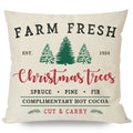 Axyaa Christmas Linen Cushion Covers for Stylish Sofa Decor