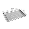 Axyaa Stainless Steel Food Storage Tray Shallow Drain Trays for Kitchen Organization
