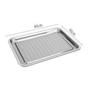 Axyaa Stainless Steel Food Storage Tray Shallow Drain Trays for Kitchen Organization