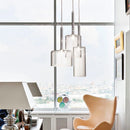 Axyaa Nordic Glass Chandelier: Colorful LED Suspension Lamp for Living Room, Kitchen, Bedroom