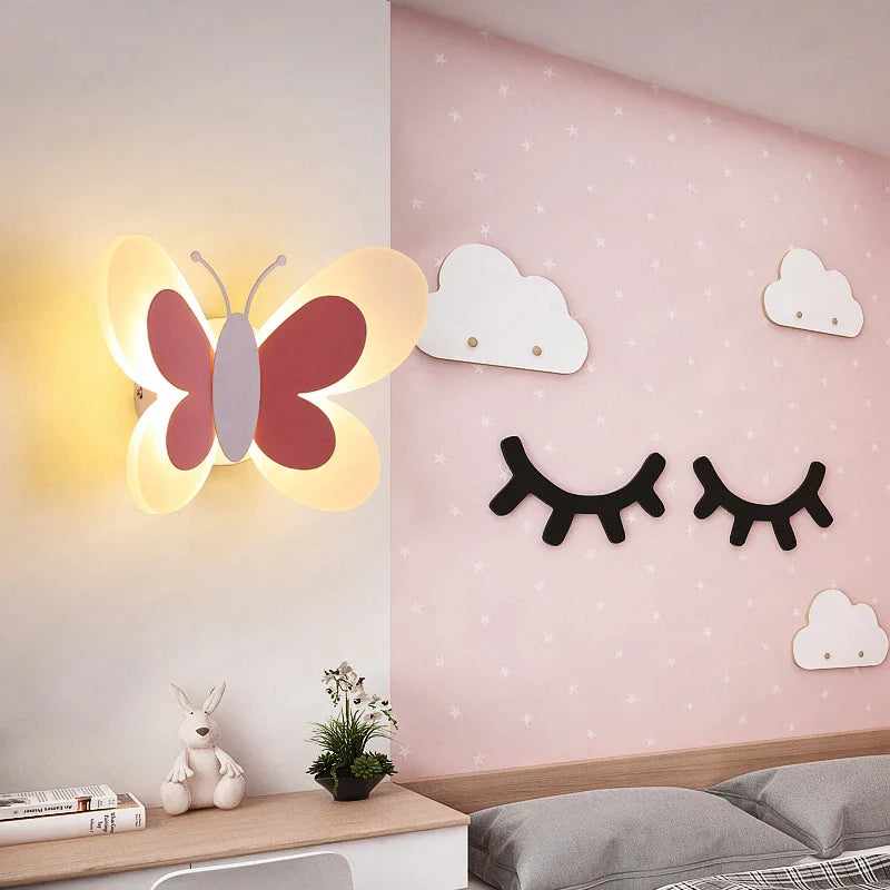 Axya Butterfly Girl Room Lamp - Cartoon Children's Creative Energy-Saving Lighting