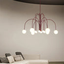 Axyaa Glass Ball Iron Chandelier: Modern Italian Design for Bedroom, Office, Living Room