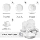 Axyaa Elisa 30-Piece Ceramic Dinner Set for 6 Person