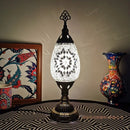 Axyaa Vintage Mosaic Glass Table Lamp - Handcrafted Art Deco Bedside Light