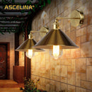 Axyaa Vintage Copper Wall Lamp with Switch for Bedroom and Living Room