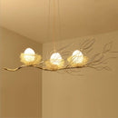 Axyaa Bird's Nest LED Pendant Lights: Nordic Style for Dining Room, Cafe, and Restaurant