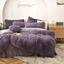 Axyaa Long Hair Velvet Duvet Cover Set - Queen Size