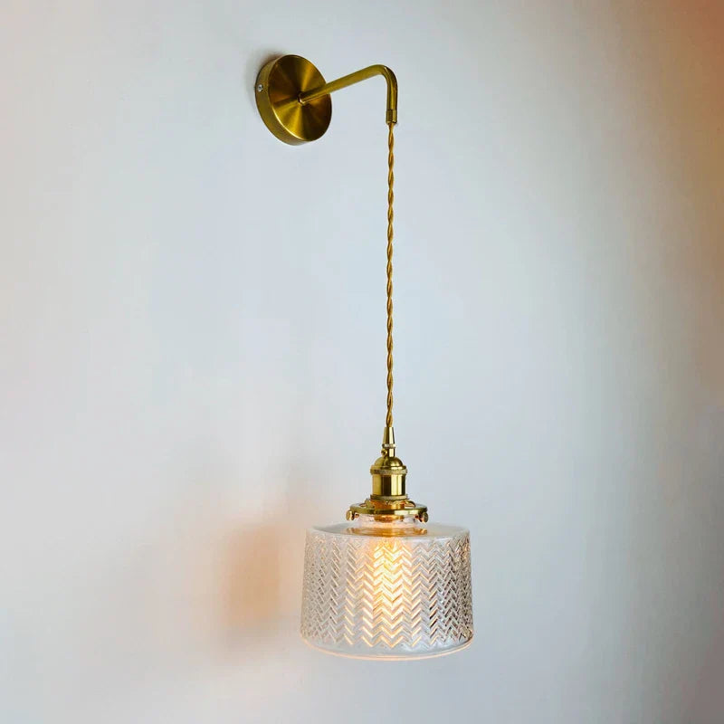 Axyaa Modern Glass Wall Sconce Light for Bedroom Decor