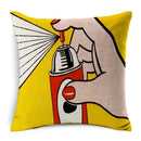 Axyaa POP Art Pineapple Throw Pillow Cover - Modern Decorative Cushion