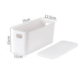 Axyaa Rectangular Desktop Storage Box with Lid - Multifunctional Organizer