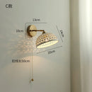 Axyaa Copper LED Wall Light Pull Chain Switch Bathroom Mirror Stair Sconce