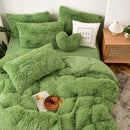 Axyaa Long Hair Velvet Duvet Cover Set - Queen Size