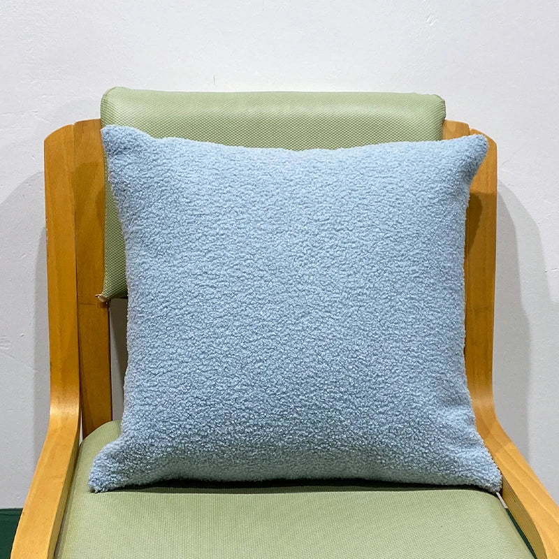 Axyaa Plush Faux Fur Teddy Cushion Cover for Cozy Home Decor