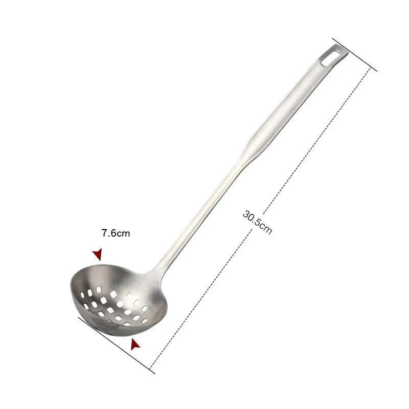 Axyaa 304 Stainless Steel Soup Spoon Colander Kitchen Utensil