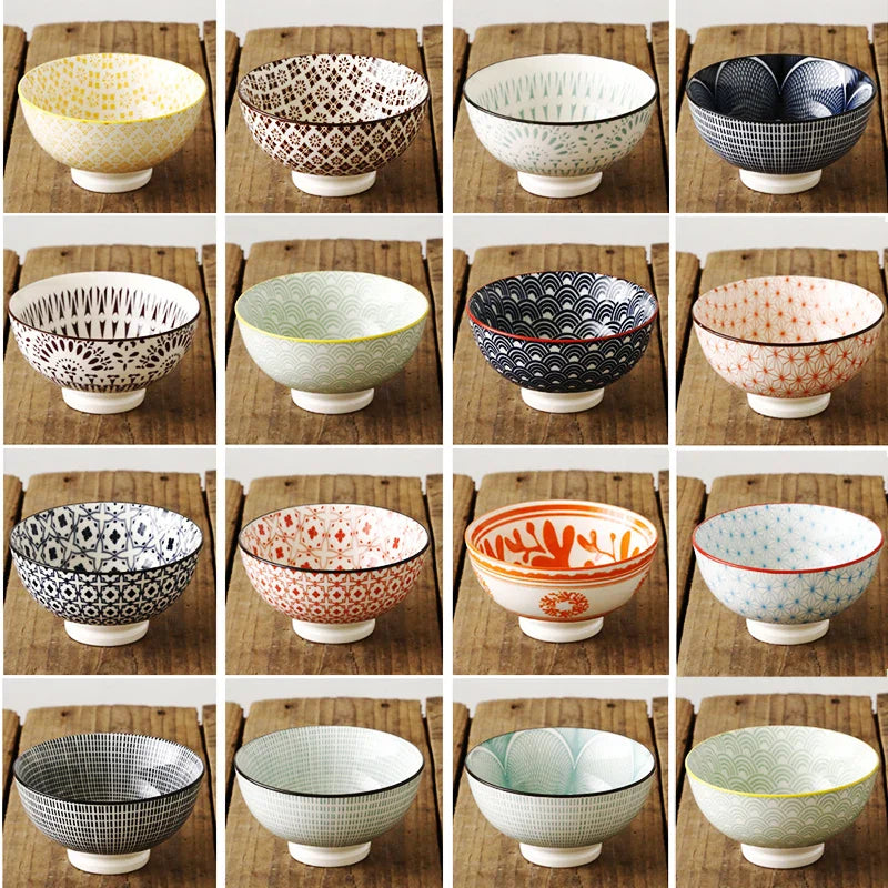Axya 4.5 Inch Ceramic Soup Bowl Set for Kitchen Tableware and Dining