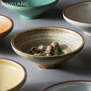 Axya Coarse Pottery Noodle Bowl Set - Japanese Style Deep Creative Salad Bowl